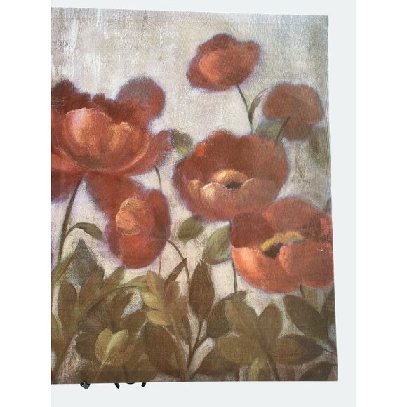 Red Poppies Canvas Wall Art By Silvia Vassileva 30x20 Inches Floral Painting Pri - Picture 4 of 6